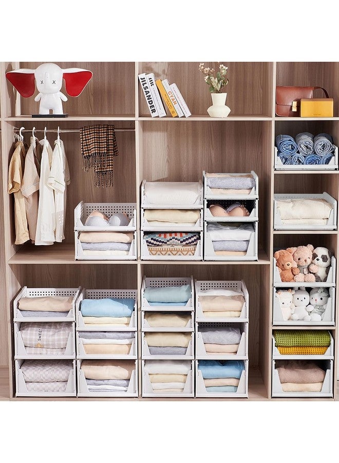 NYALKARAN Stackable Closet Storage Box for Cloth Organizer Wardrobe Plastic Cupboard Organizer for Clothes Almirah Organizer for Clothes (1 Layer, White) - Image 3