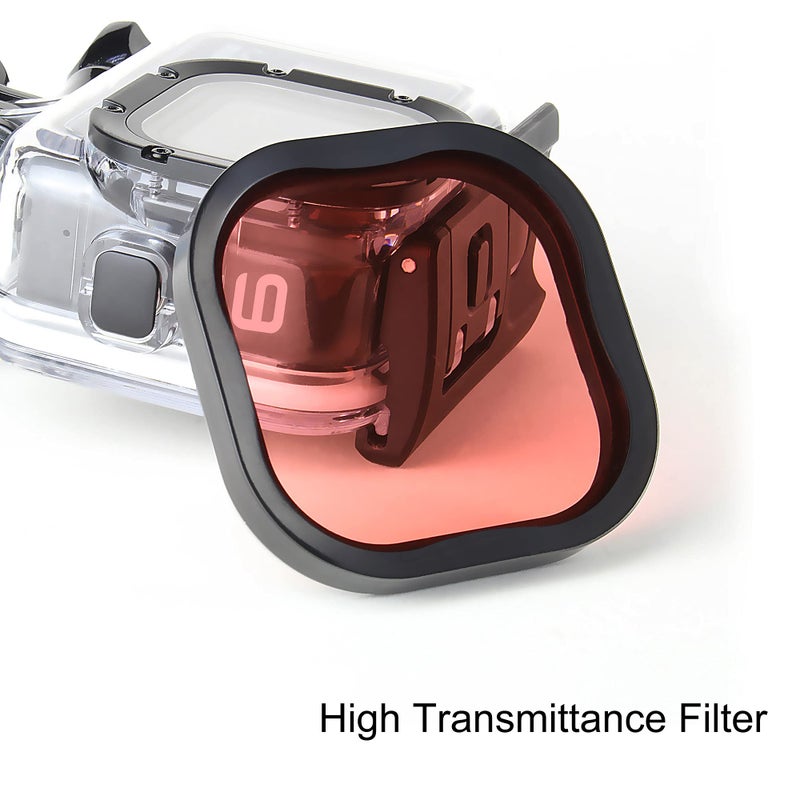 SOONSUN 4-Pack Dive Filter for GoPro Hero 13 12 11 10 9 8 Black Official Waterproof Housing - Red, Light Red, Magenta, 5X Close-up Macro Filters Color Correction for Underwater Photography and Video - Image 3