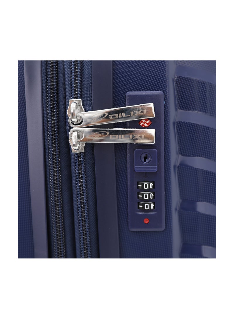 DILIXI حقيبة سفر trolley من مادة PP الصلبة المتينة 5 قطع مجموعة، Navy (BC-14، S-20، M-24، L-28، XL-32 بوصة) - Image 4
