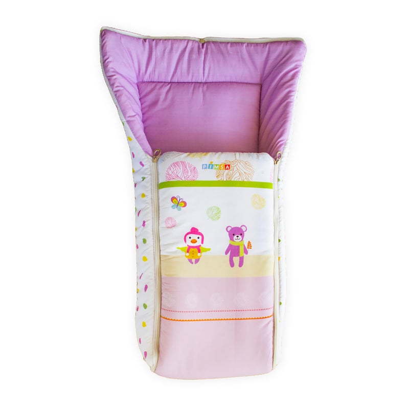 PIMSA 3 in 1 Baby Bed, Cotton Sleeping Bag/Carry Nest, Baby Bedding for New Born & Infant, Travel Friendly Bassinet for Carrying Baby & co Sleeping, Unisex Baby Sleeping Bed - Image 3