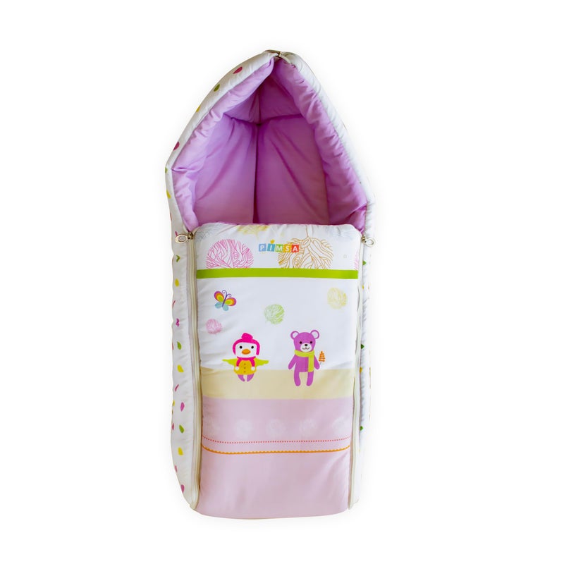 PIMSA 3 in 1 Baby Bed, Cotton Sleeping Bag/Carry Nest, Baby Bedding for New Born & Infant, Travel Friendly Bassinet for Carrying Baby & co Sleeping, Unisex Baby Sleeping Bed - Image 1