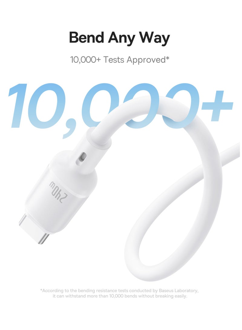 بيسوس كابل شاحن مغناطيسي USB-C، بطول 3.3 قدم، كابل شحن سريع من نوع C متوافق مع سلسلة iPhone 16/15، MacBook Pro/Air، Samsung S24/23 Ultra، Google Pixel، OnePlus، OPPO، Xiaomi، أجهزة الكمبيوتر المحمولة، iPad Air/Pro، Microsoft Surface، Air Pods Pro والمزيد- - Image 4