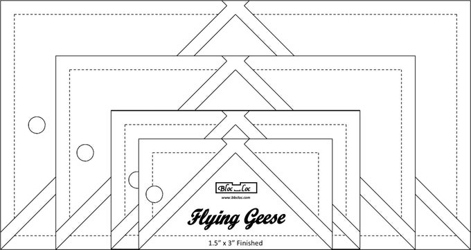 FLYING GEESE QUILTING RULER SET 1 CONTAINS 112 X 3 2 X 4 3 X 6 4 X 8 FINISHED SIZE FOR QUILTERS