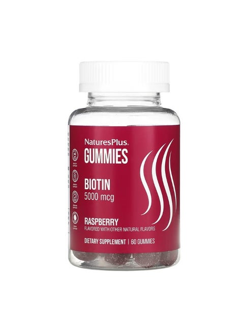 Biotin Gummies Raspberry 5000 mcg 60 Gummies