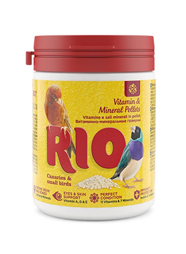 RIO Vitamin And Mineral Pellets For Canaries, Exotic Birds And Other Small Birds 120g