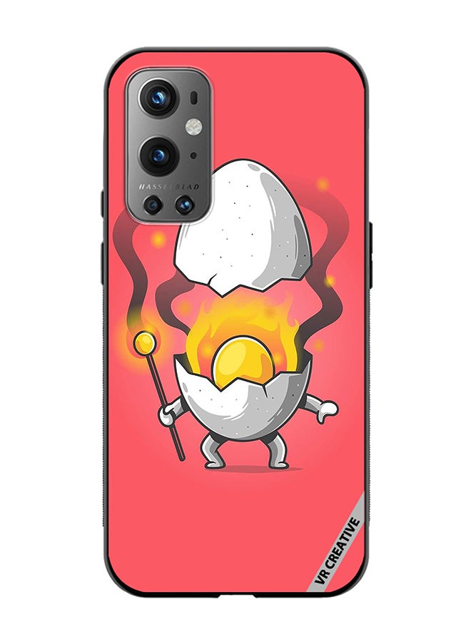 VR CREATIVE Protective Case Cover For OnePlus 9 Pro Cute Fire Egg Design Multicolour - Image 1