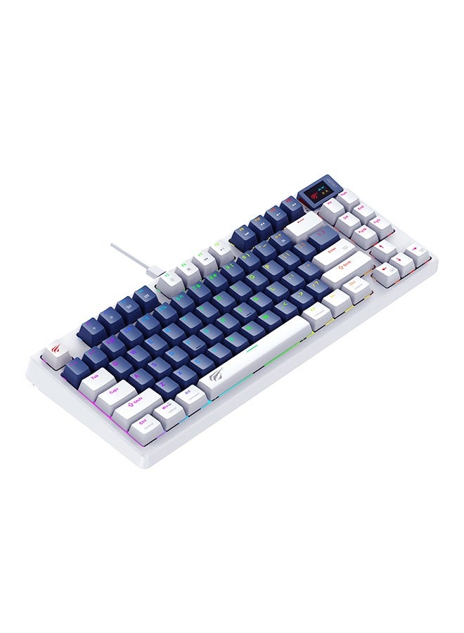 هافيت لوحة مفاتيح ألعاب 83 مفتاح، لوحة مفاتيح كمبيوتر RGB، توصيل وتشغيل، مناسبة لألعاب FPS و MOBA و RPG - Image 1