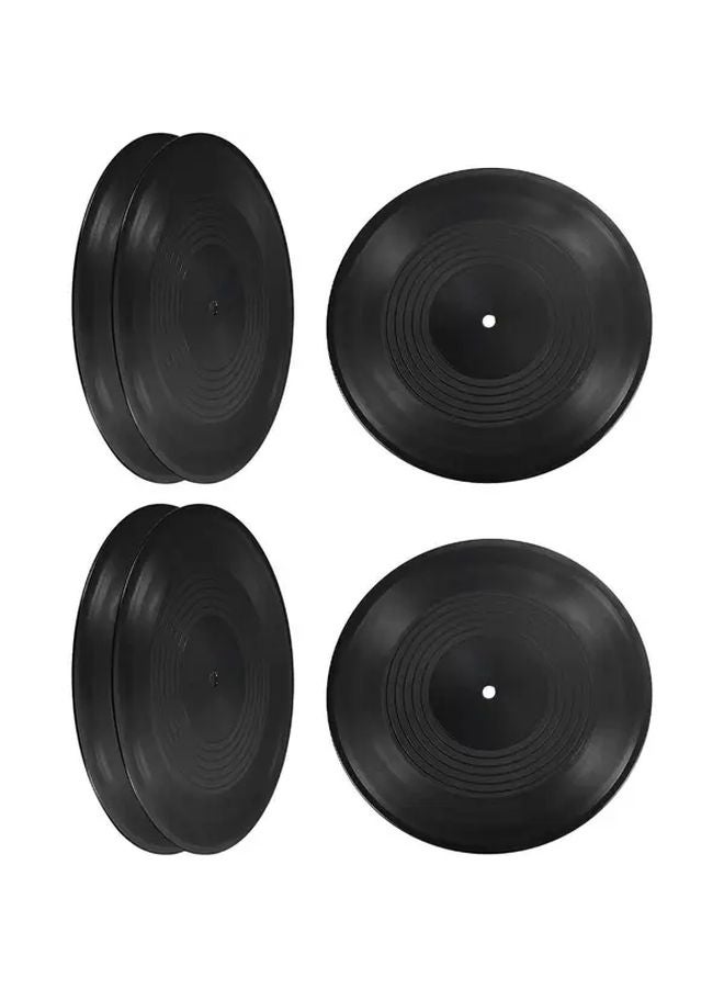 6 Pack Blank Black Vinyl Records For Wall Decor Music Room Party Display - Image 2