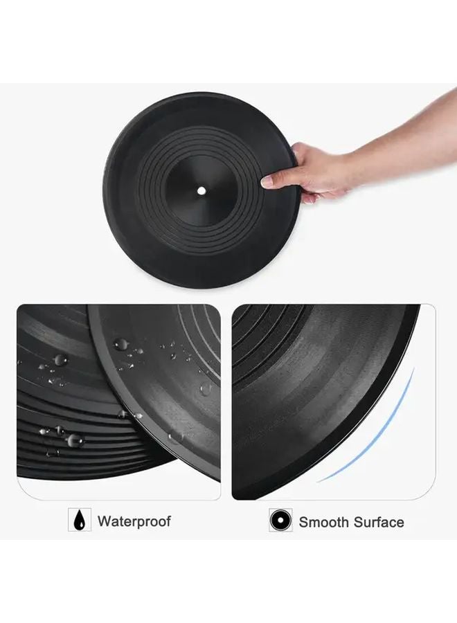 6 Pack Blank Black Vinyl Records For Wall Decor Music Room Party Display - Image 4