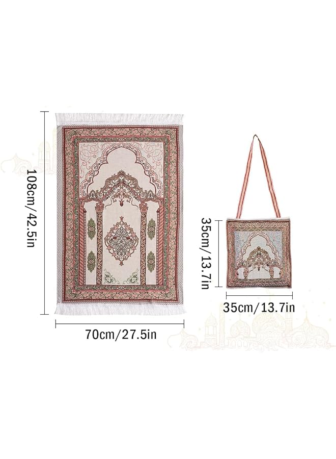 erorex Prayer Mat Muslim Prayer Rug With Carrying Bag Large Islamic Anti Slip Prayer Rug For Ramadan Islamic Muslim Prayer Praying Soft Carpet  - Image 3