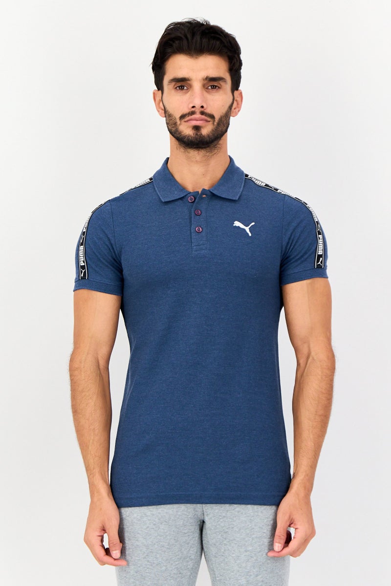 PUMA Men Sportswear Fit Short Sleeve Outdoor Polo Shirt, Blue - Image 1