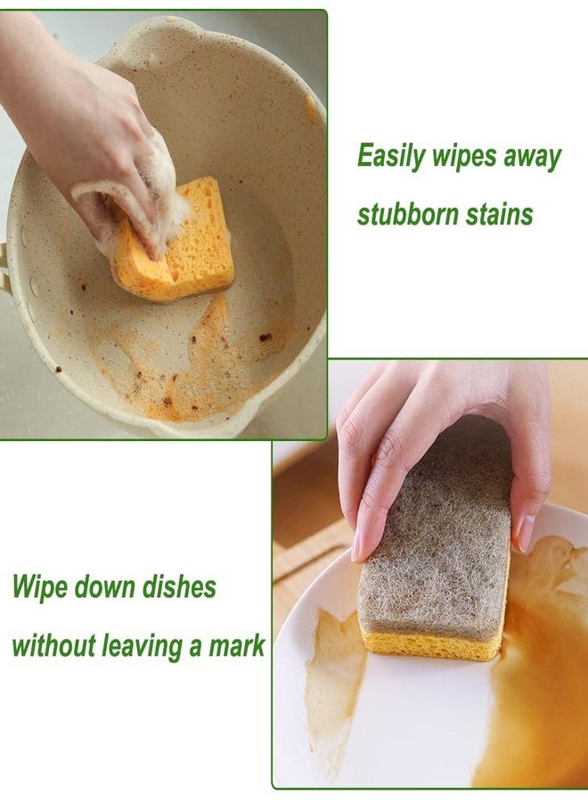 Elfzone Natural Sponges for Dishes - Natural Dish Sponge, Palm Fiber Scrubbing Sponge with Non Scratch Biodegradable Sponges 12 Pack - Image 5
