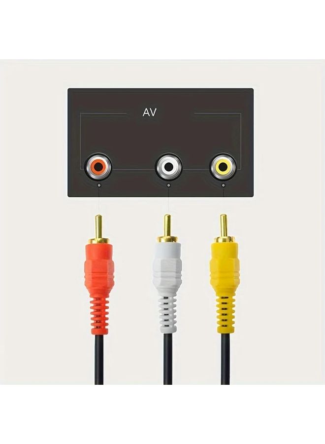 Oxygen Free Copper 3 RCA to 3 RCA Composite AV Cable Male to Male 194.88 Inch - Image 4