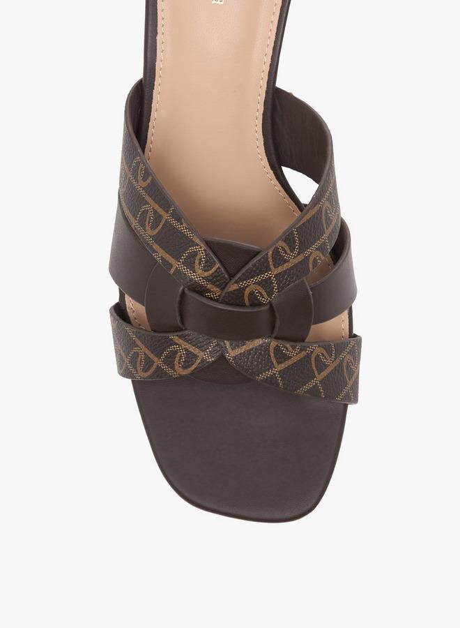 Paprika Women Printed Block Heel Slip-On Sandals - Image 4