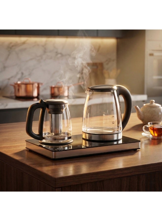 Royal Silver Crest Digital Tea Maker 2200W With Glass Kettle & Tea Infuser CS-997 - Image 1