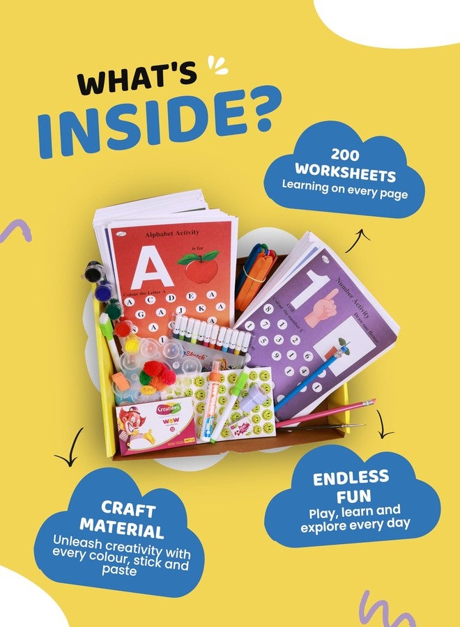 Haplap Kit 200 Kids Worksheets Kit | Preschool & Nursery Activity Worksheets for Kids | 2-5 Years Educational Worksheets | Alphabet Tracing & English Worksheets for Kids (Age 2-5 Years) - Image 3