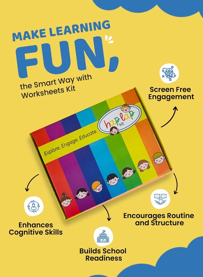 Haplap Kit 200 Kids Worksheets Kit | Preschool & Nursery Activity Worksheets for Kids | 2-5 Years Educational Worksheets | Alphabet Tracing & English Worksheets for Kids (Age 2-5 Years) - Image 4