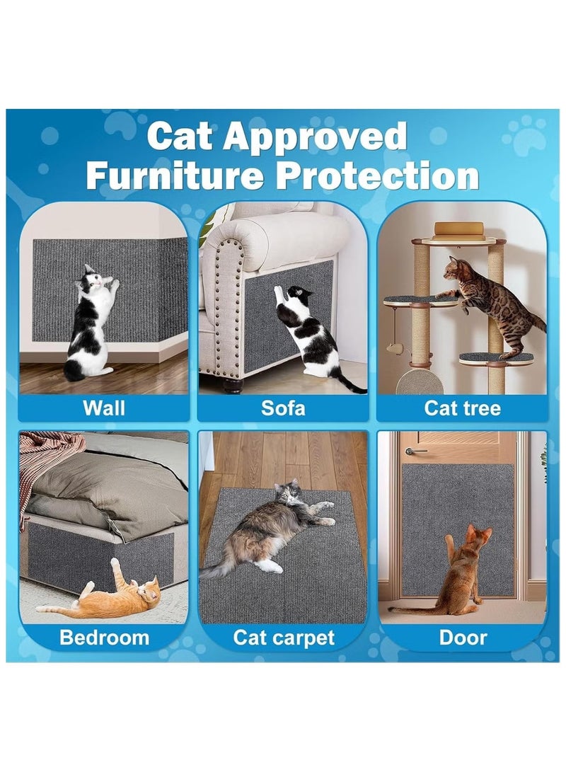 ZVEV Cat Scratcher, Cat Scratching Pads, 23.6" x 11.8", Cuttable Cat Scratching Mat, Self-Adhesive, Cat Tree Shelves, Replacement Pad for Cat Tree Shelves, Sofa Furniture Protector - Image 3