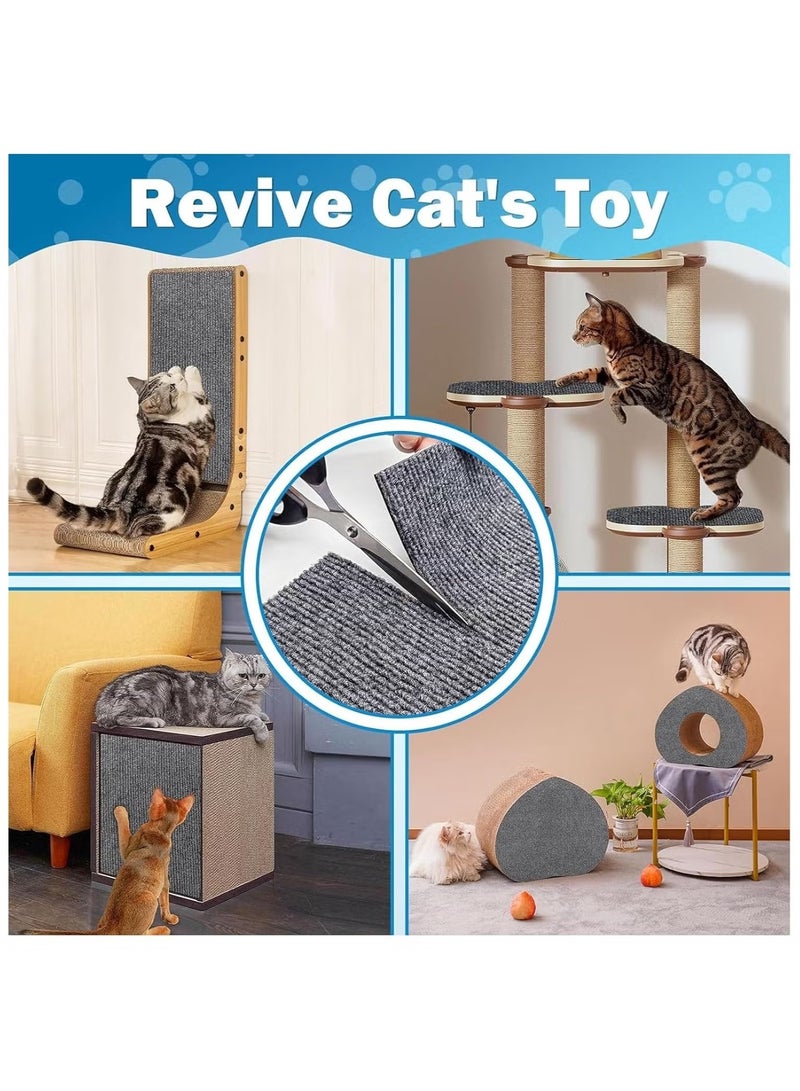 ZVEV Cat Scratcher, Cat Scratching Pads, 23.6" x 11.8", Cuttable Cat Scratching Mat, Self-Adhesive, Cat Tree Shelves, Replacement Pad for Cat Tree Shelves, Sofa Furniture Protector - Image 5