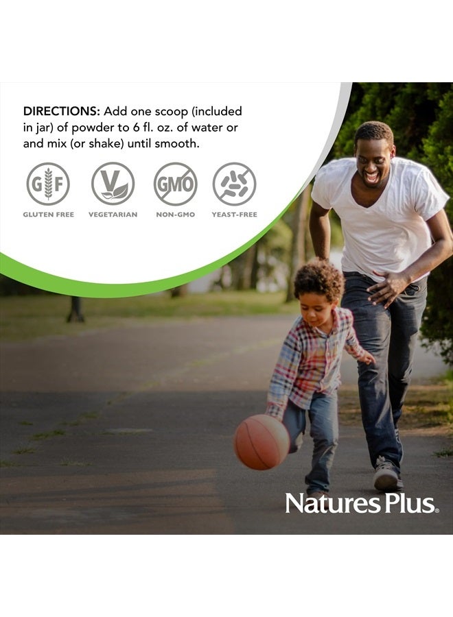 Natures Plus Fruitein Revitalizing Green Foods High Protein Energy Shake - Tropical Fruit Flavor - 1.3 lbs, Vegetarian Powder - Plant-Based Meal Replacement - Non-GMO, Gluten-Free - 16 Servings - Image 5