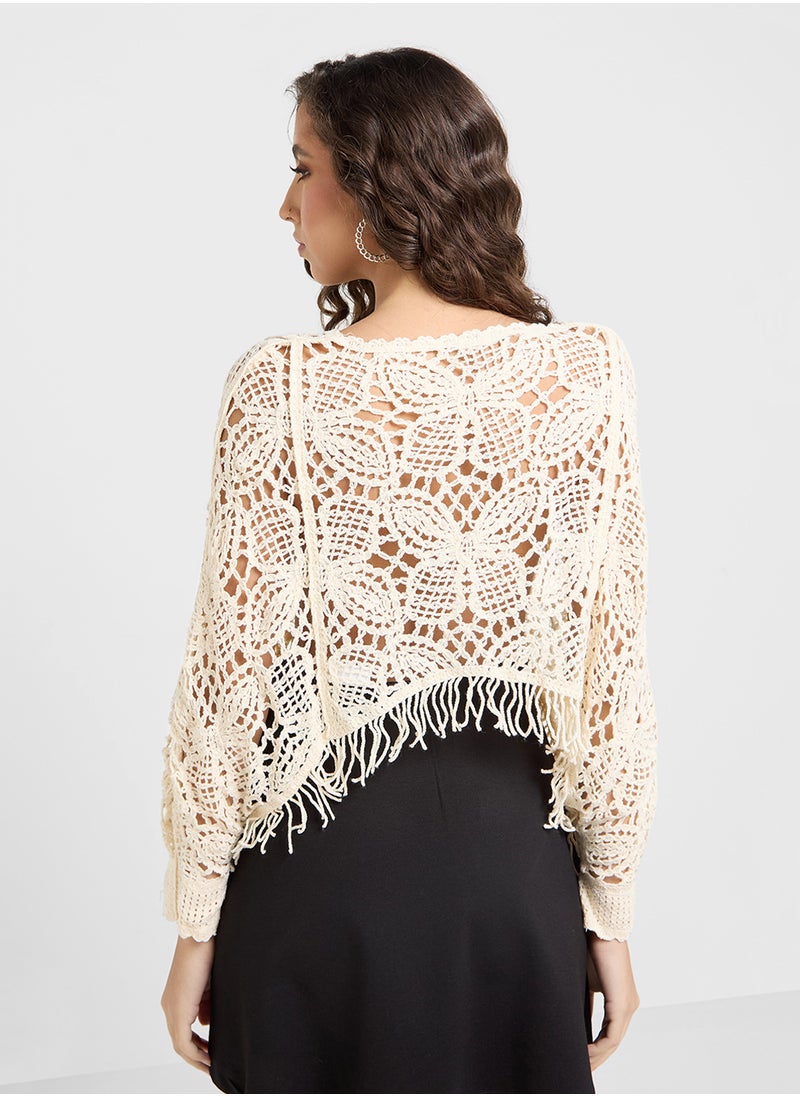 Ginger - Crotchet Beach Cover Up Top - Image 1