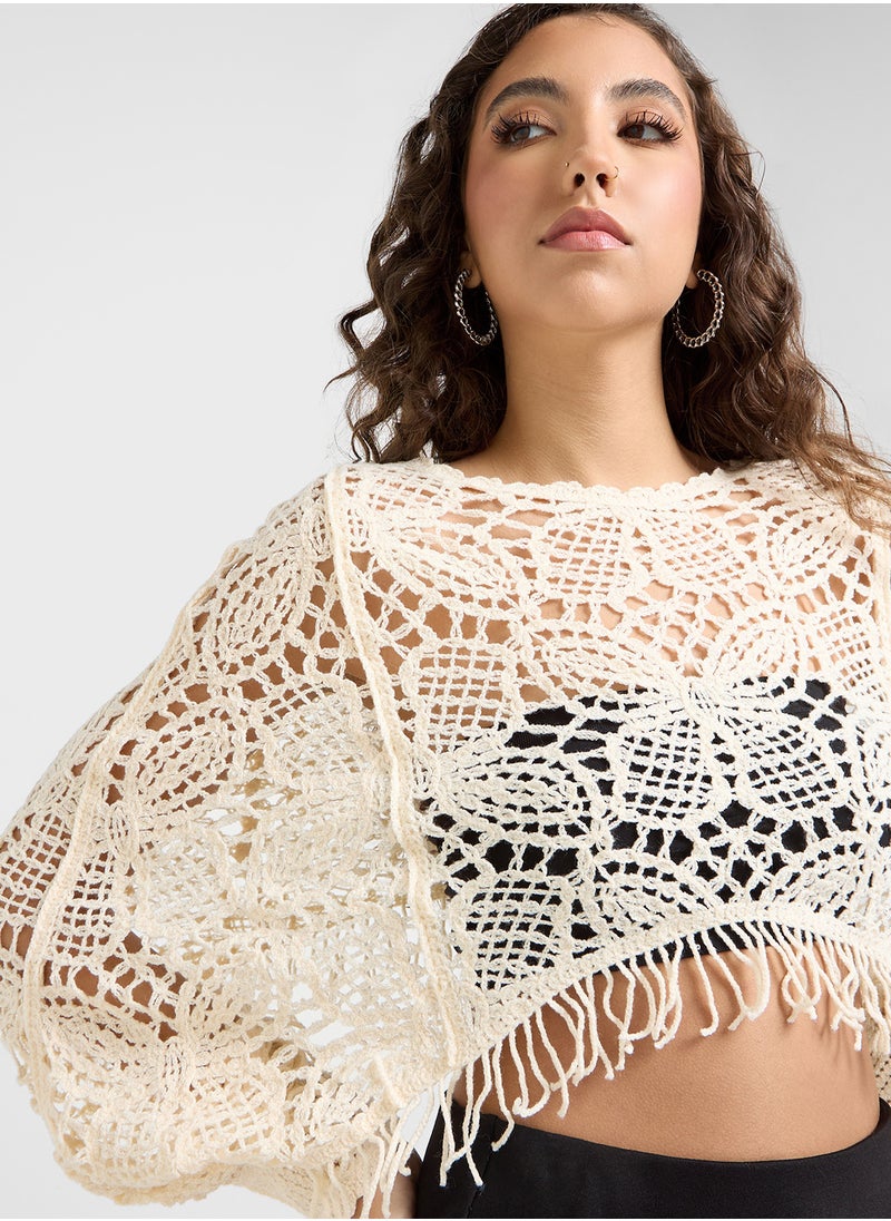 Ginger - Crotchet Beach Cover Up Top - Image 1