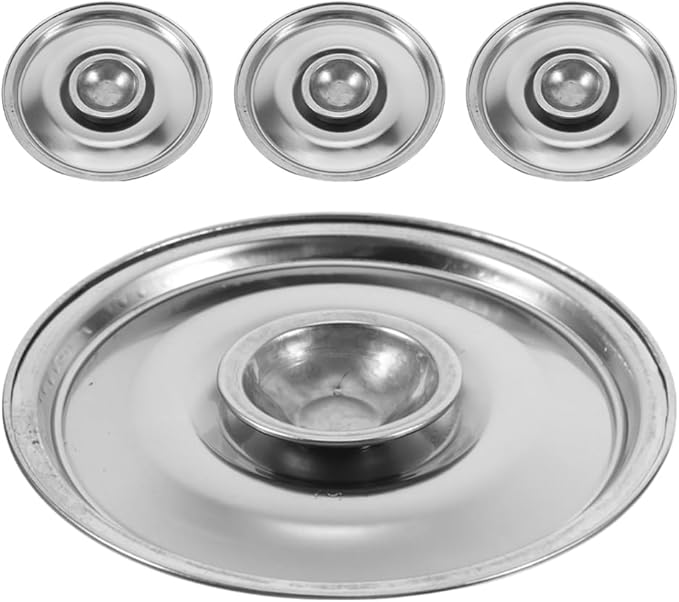Stainless Steel Pot Lid Replacement 14cm Silver Bowl Cover Kitchen Supplies - Image 1