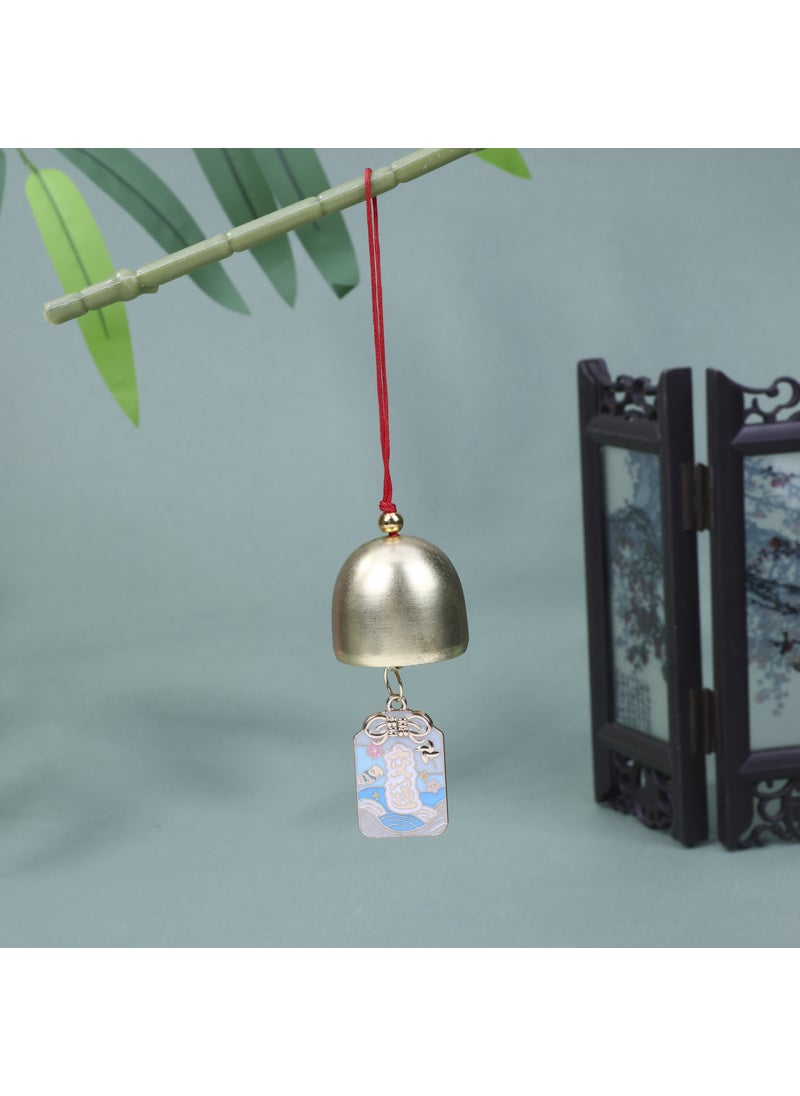 Generic Alloy Wind Chimes Chinese Red Inspirational Text Gift Blue Traffic 