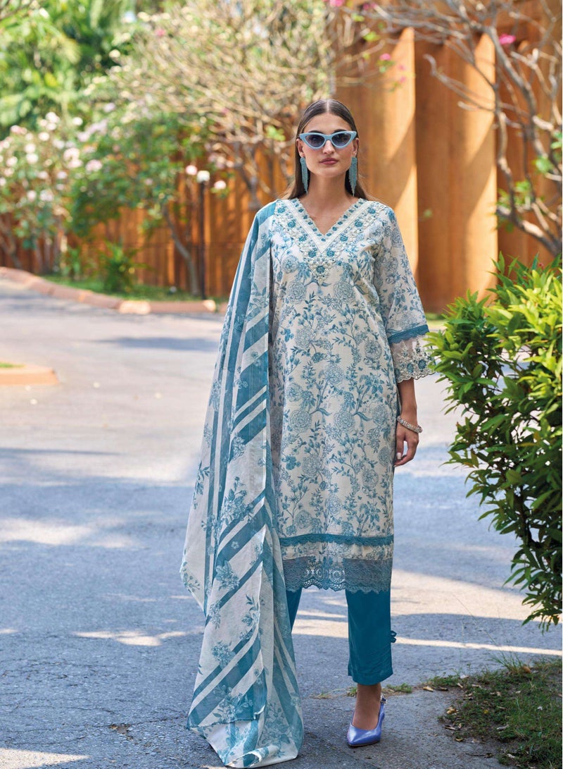 Fully Stitched Premium Kurtis Pant with Dupatta  - Image 1