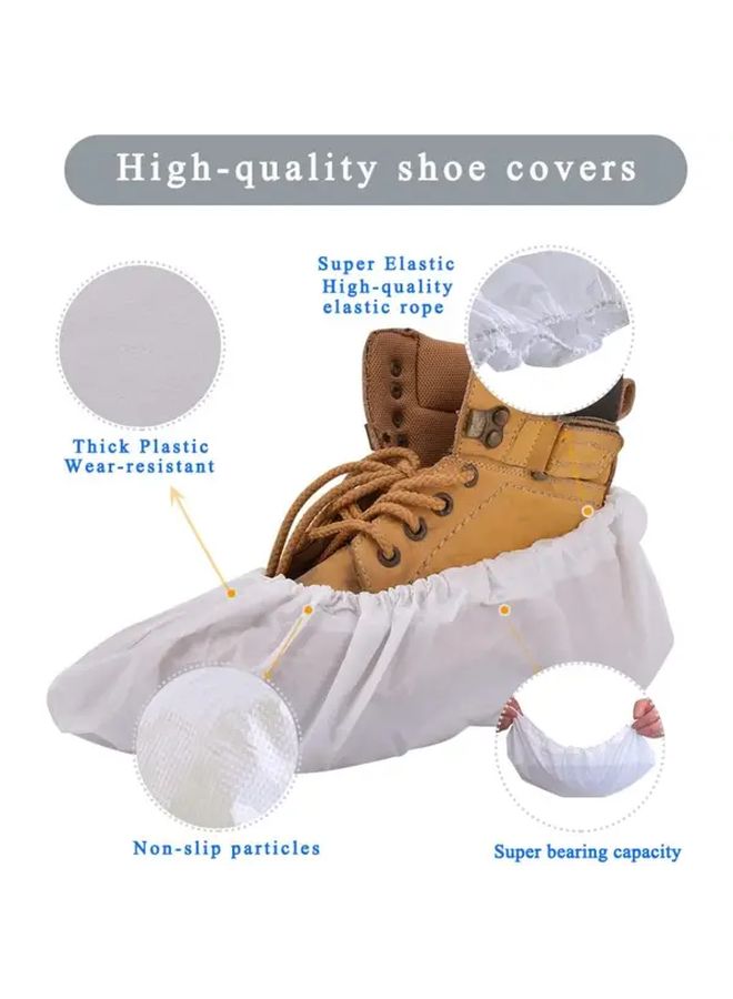 190pcs Heavy Duty Non Slip Disposable Shoe Covers With Elastic Opening For Indoor Outdoor Use - Image 3