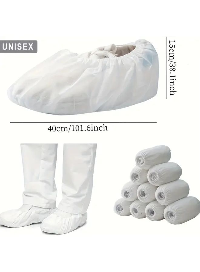 190pcs Heavy Duty Non Slip Disposable Shoe Covers With Elastic Opening For Indoor Outdoor Use - Image 2