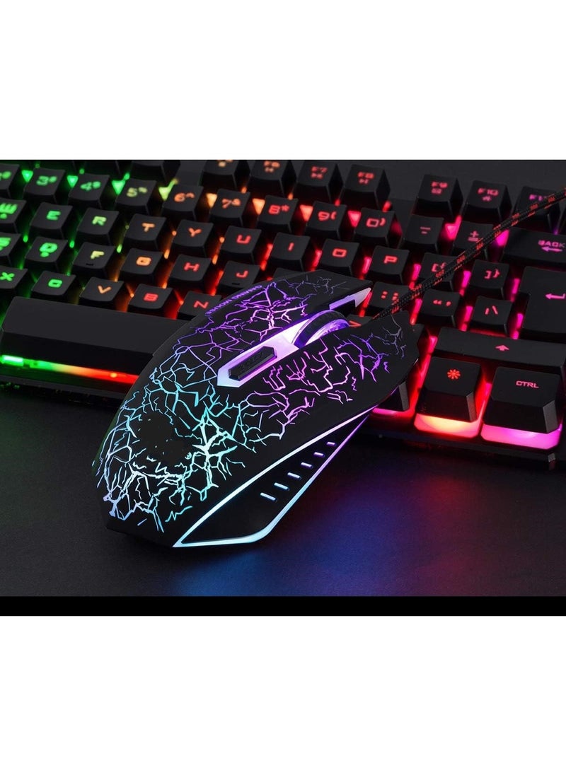 Generic - Wired Gaming Keyboard and Mouse Combo – USB, Black - Image 1