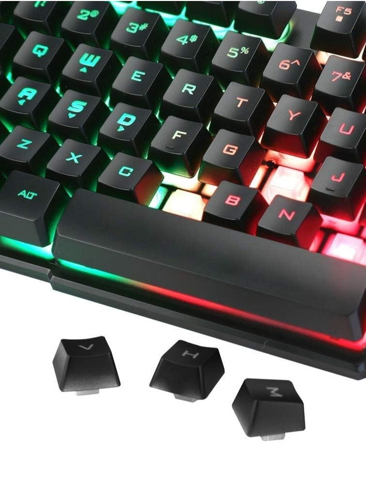 Generic - Wired Gaming Keyboard and Mouse Combo – USB, Black - Image 1