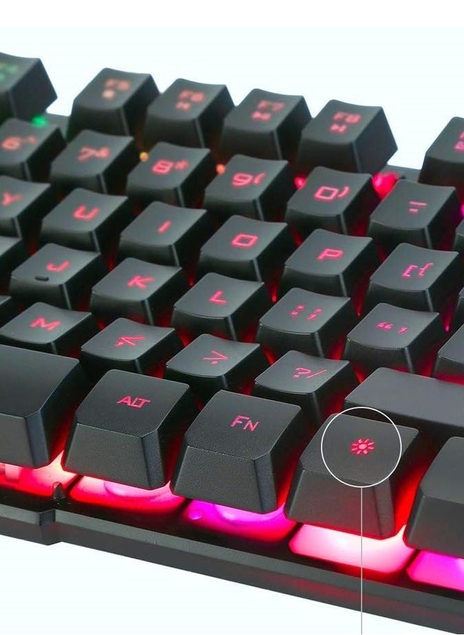 Generic - Wired Gaming Keyboard and Mouse Combo – USB, Black - Image 1