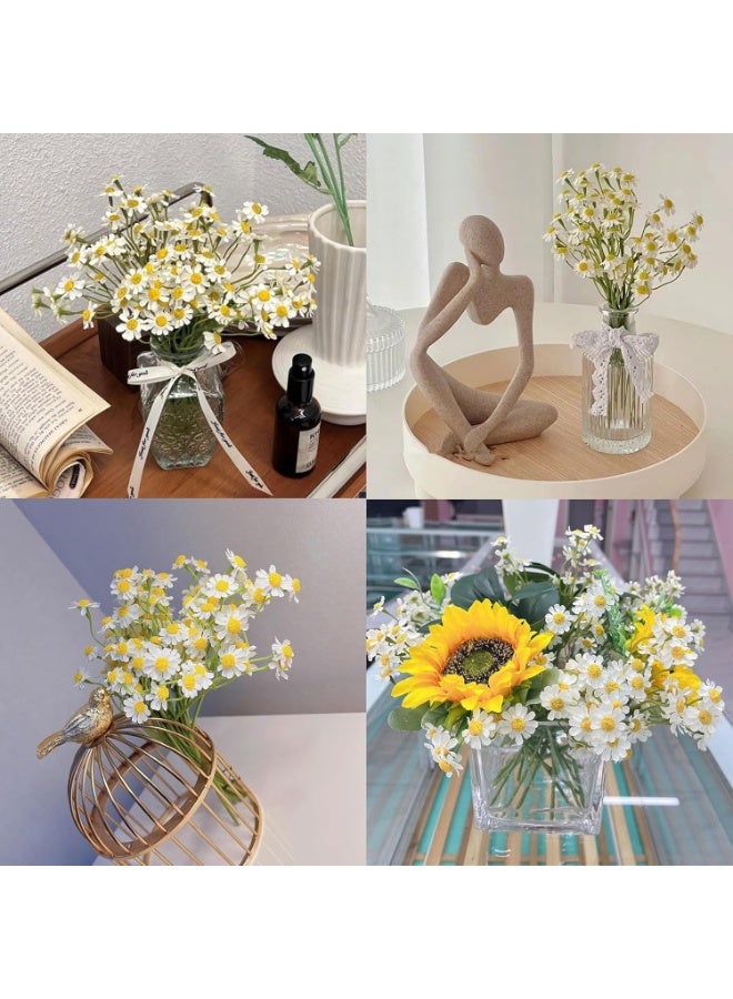 Forest Home Artificial Fake Flowers, 6 Bundles White Daisy Fake Flowers Outdoor UV Resistant Artificial Daisies for Home Window DIY Garden Planter Wedding Farmhouse Indoor Outside Decorations - Image 2