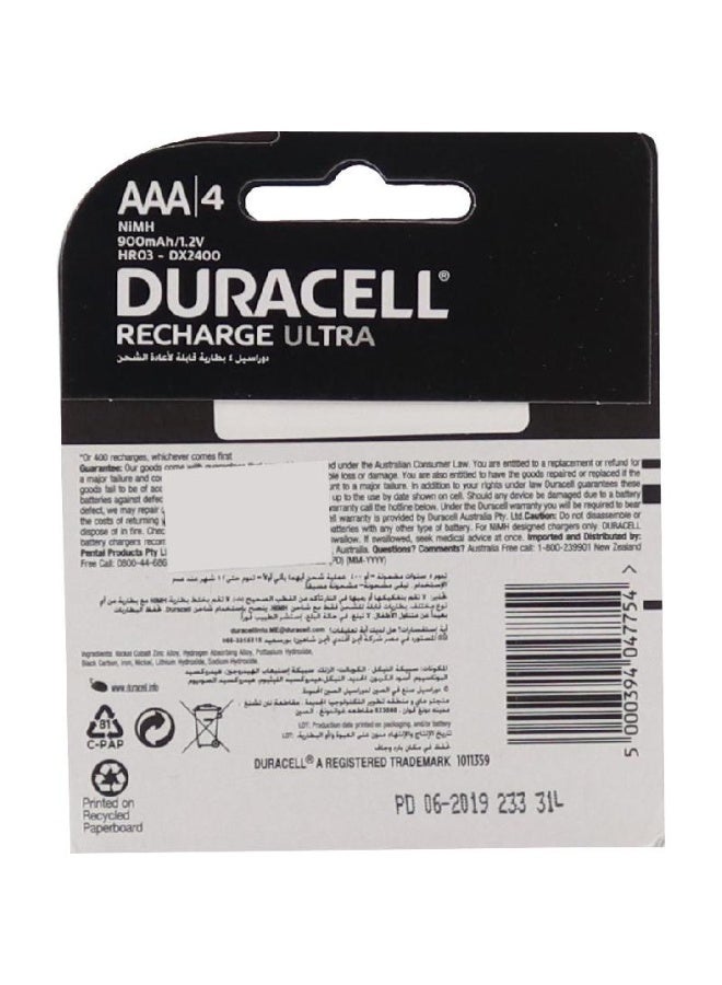 دوراسيل بطارية ريتشارج توربو AAA متعددة الاستخدامات قابلة لإعادة الشحن ٨٥٠ مللي أمبير/ساعة - Image 2