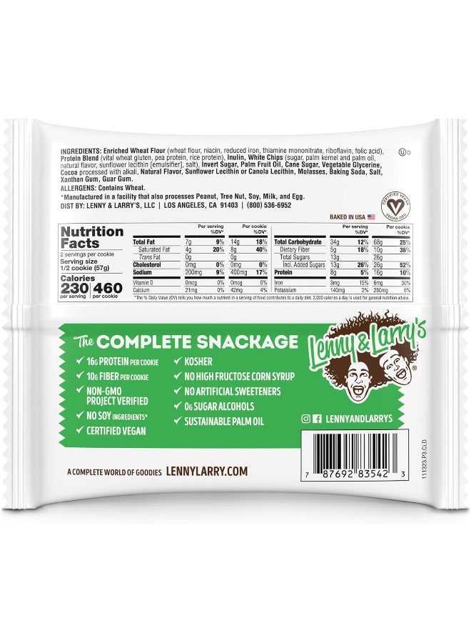 LENNY & LARRY'S The Complete Cookie, Choc-O-Mint, Soft Baked, 16G Plant Protein, Vegan, 4-Ounce Cookies (Pack Of 12) - Image 5