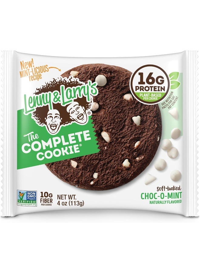 LENNY & LARRY'S The Complete Cookie, Choc-O-Mint, Soft Baked, 16G Plant Protein, Vegan, 4-Ounce Cookies (Pack Of 12) - Image 3