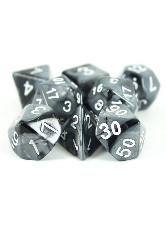 Paladin Roleplaying مجموعة نرد موسعة باللونين الرمادي والأسود مع D20 إضافي لقوانين الظلام - Image 3