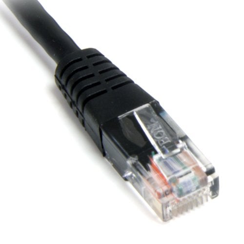 StarTech.com Cat5e Ethernet Cable - 2 ft - Black - Patch Cable - Molded Cat5e Cable - Short Network Cable - Ethernet Cord - Cat 5e Cable - 2ft (M45PATCH2BK) - Image 2