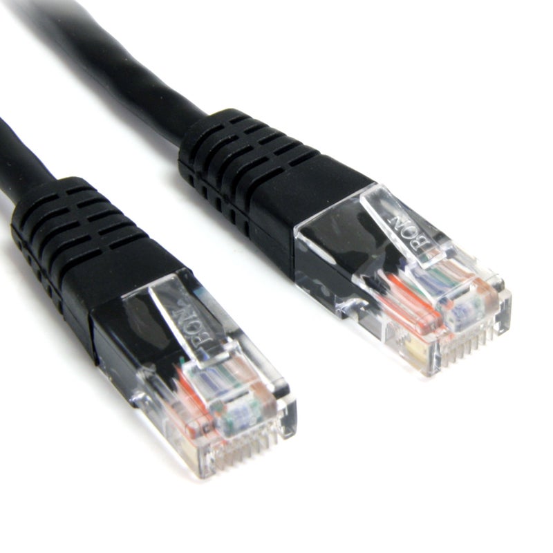 StarTech.com Cat5e Ethernet Cable - 2 ft - Black - Patch Cable - Molded Cat5e Cable - Short Network Cable - Ethernet Cord - Cat 5e Cable - 2ft (M45PATCH2BK) - Image 4