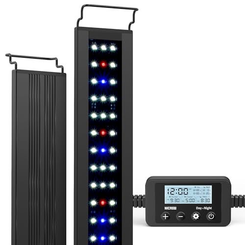 NICREW C10 Plants LED Aquarium Light, 12-18 in, 9 Watts, Full Spectrum Fish Tank Light with Timer, Day and Night Cycle, Brightness Adjustable - Image 1