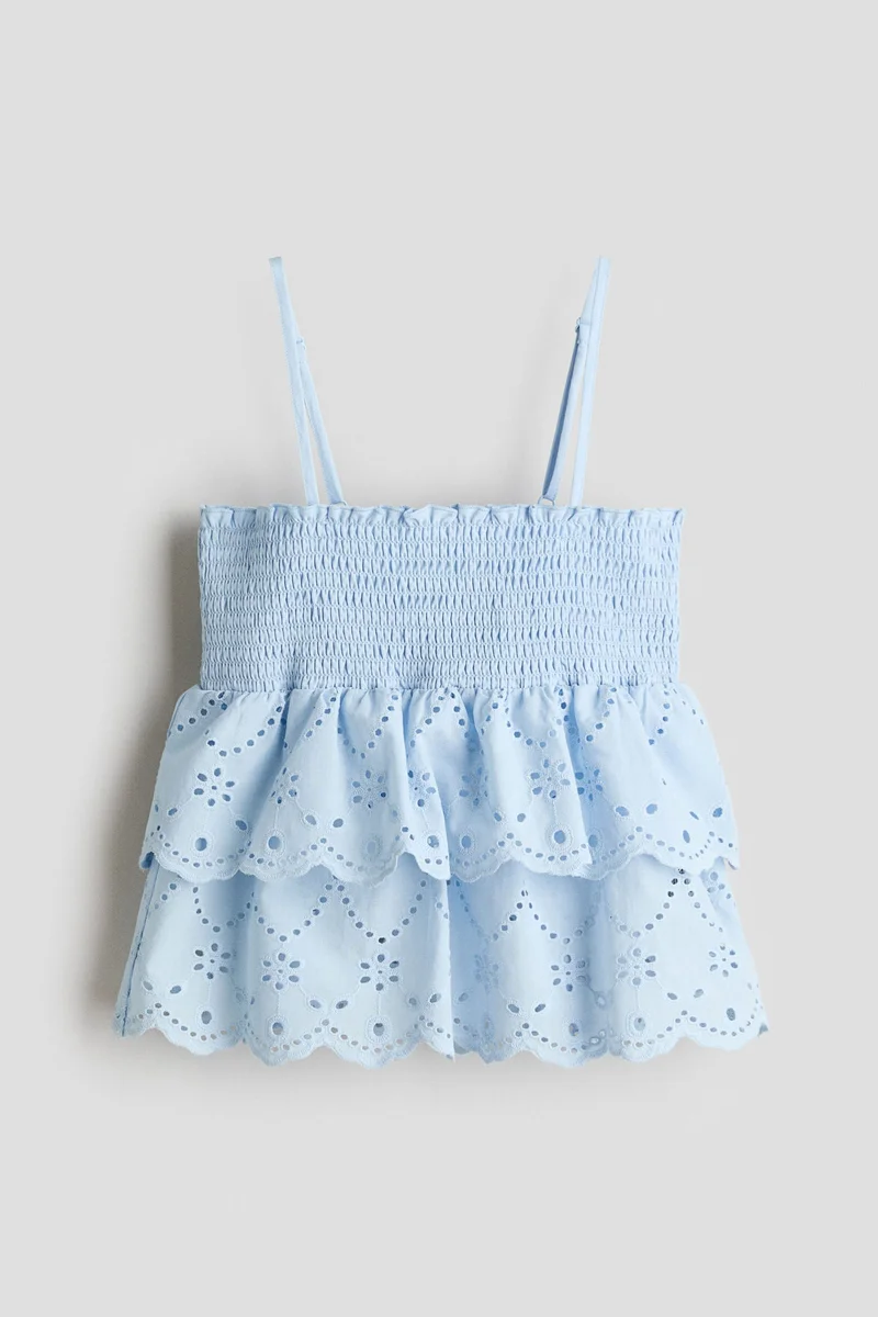 H&M Broderie anglaise cotton top