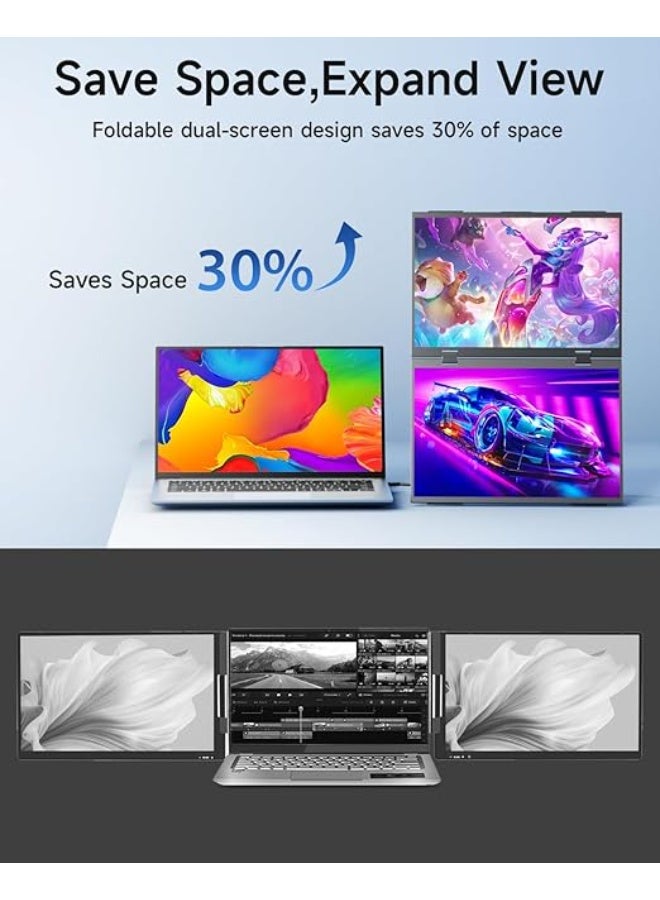 14" Portable Monitor – FHD 1080P IPS External Screen with USB-C & Mini HDMI for Laptop, PC, PS4/PS5, Xbox, and Phone - Image 2