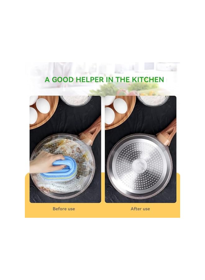 promass Cleaning Sponge Brush, 3 Layer Thick Cleaning Sponge with Handle for Cleaning, 2 Pack Blue Soft Magic Sponge Brush for Bathroom, Tile, Walls, Kitchen, Bathtub Ceramic Tile Cleaner Kitchen Tool - Image 4