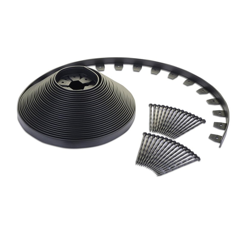 EasyFlex Heavy Duty No-Dig Edging Kit - 100ft., Black - Image 1