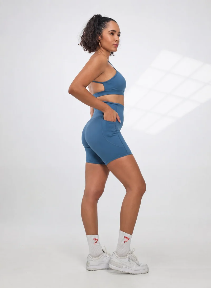 Mohuki Blue Olivia Side Pocket Short for Women | Best Price UAE