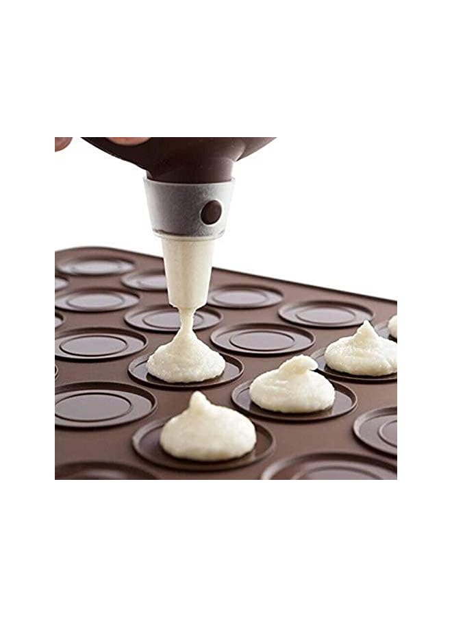 S-TOP Macaron Silicone Mat, 2Pcs 30 Holes Non-Stick Macaron Pad Baking Mat Mould Oven Mat for Making Cake/Pudding/Chocolate, Kitchen Baking Tool Accessory - Image 2