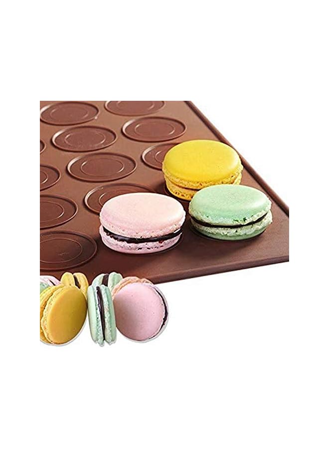 S-TOP Macaron Silicone Mat, 2Pcs 30 Holes Non-Stick Macaron Pad Baking Mat Mould Oven Mat for Making Cake/Pudding/Chocolate, Kitchen Baking Tool Accessory - Image 3