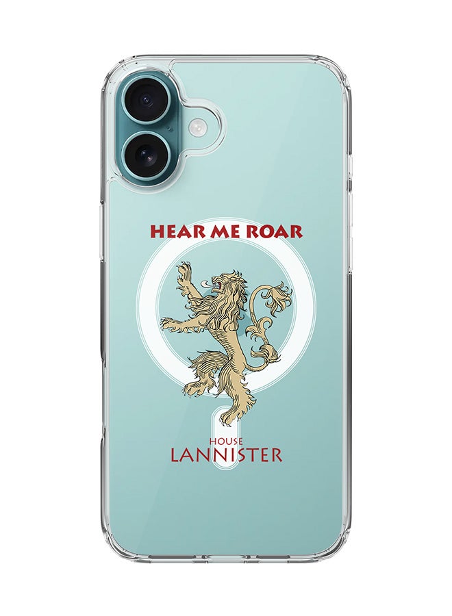 Stylizedd For iPhone 16 Plus Case [Compatible with MagSafe] Slim Magnetic cover Clear Phone Case - GOT House Lannister  - Image 1
